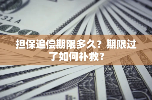 济南担保追偿期限多久？期限过了如何补救？