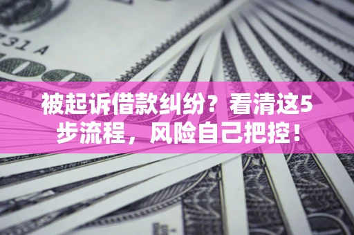 济南被起诉借款纠纷？看清这5步流程，风险自己把控！