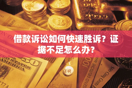济南借款诉讼如何快速胜诉？证据不足怎么办？
